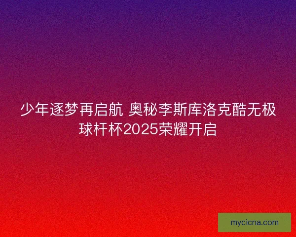 少年逐梦再启航 奥秘李斯库洛克酷无极球杆杯2025荣耀开启