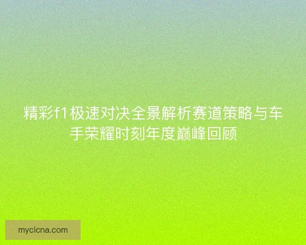 精彩f1极速对决全景解析赛道策略与车手荣耀时刻年度巅峰回顾